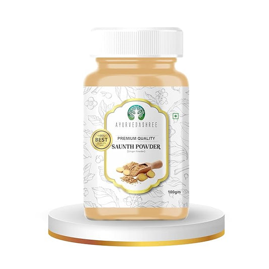 AYURVEDASHREE Ginger (Adarak) Powder Ground, Spice 100gm PET Jar