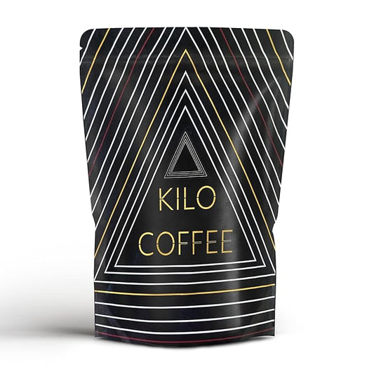 Kilo Coffee - 1 Kilogram Adaptogenic Mushroom Coffee. Whole Fruiting Body: Lions Mane, Chaga, Reishi, Cordyceps. Single Origin from Puerto Rico, Low Acid. 2.2lbs