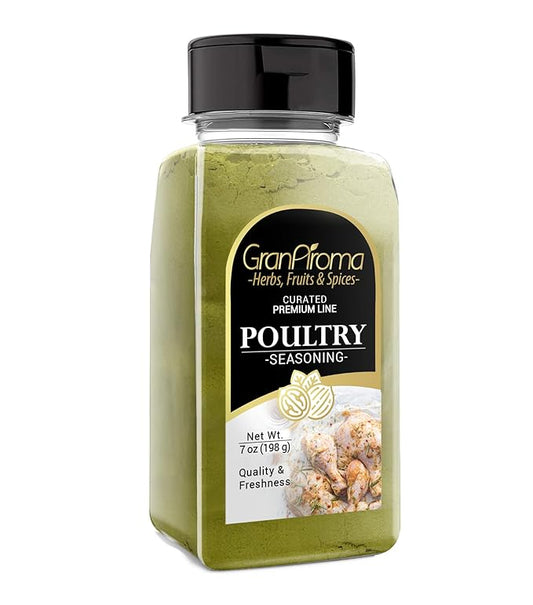 GranAroma Poultry Seasoning, 7 oz, Chicken & Turkey Seasoning, Flavorful, Marinades & Dry Rubs