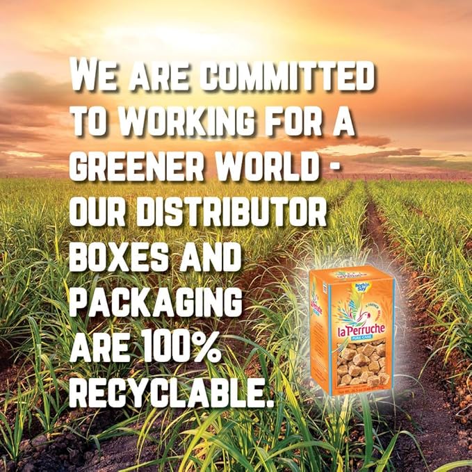 La Perruche Pure Cane Brown Sugar Cubes (750g/1.65lb box) | Ideal Sugar Cubes for Coffee | Pack of 1