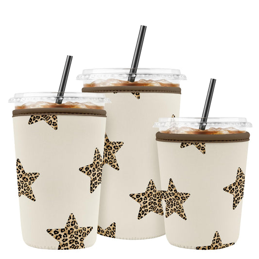 Puresora Iced Coffee Sleeve Reusable Cup Sleeves for Cold Drinks Neoprene Plastic Cup Covers for
