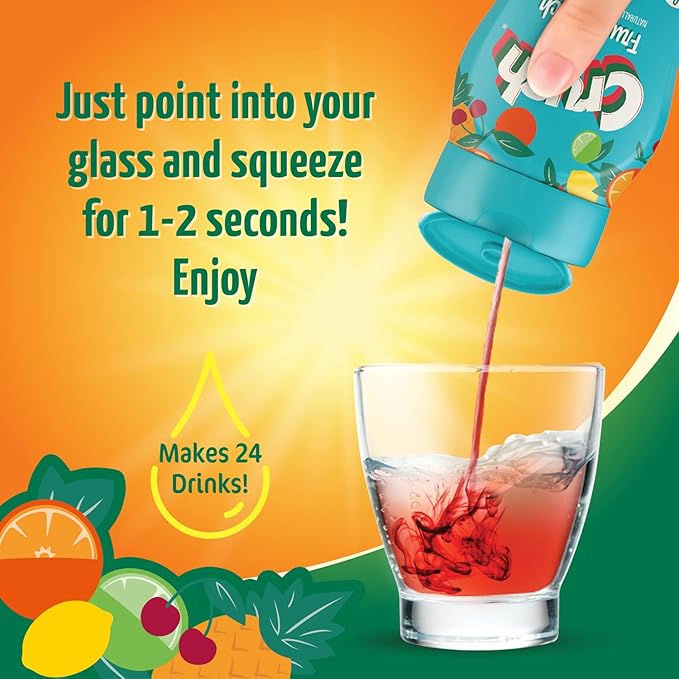 Crush, Fruit Punch, Liquid Water Enhancer ??New, Better Taste (4 Bottles, Makes 96 Flavored Water Drinks) 1.62 Fl Oz (Pack of 1)
