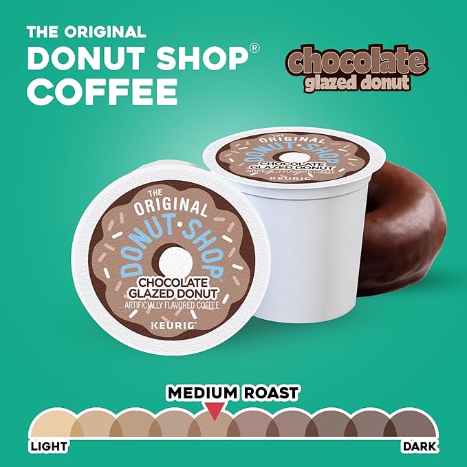 The Original Donut Shop Coffee Chocolate Glazed Donut Keurig Single-Serve K-Cup Pods, Medium Roast Coffee, 96 Count