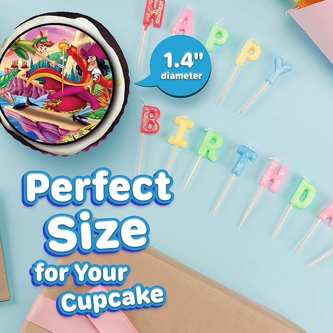 30 x Cupcake Toppers - Flying Adventure Inspired Collection of Edible Cake Decorations | Uncut on Wafer Sheet