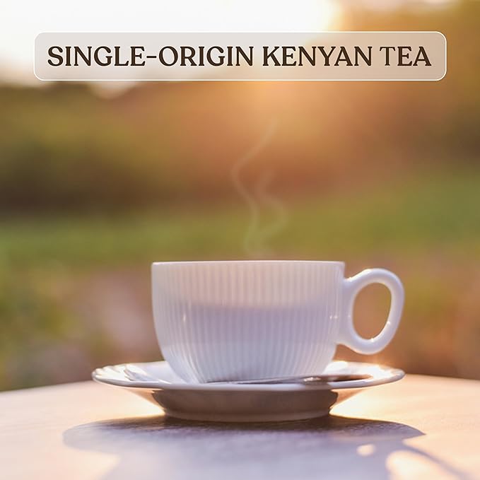 Akina Single-Origin Pomegranate Black Tea Bags | 100% Naturally Flavored Fruit Tea, Kenyan Origin, Gourmet, Tropical, Hot Beverage (25 String & Tag Bags, 50g)