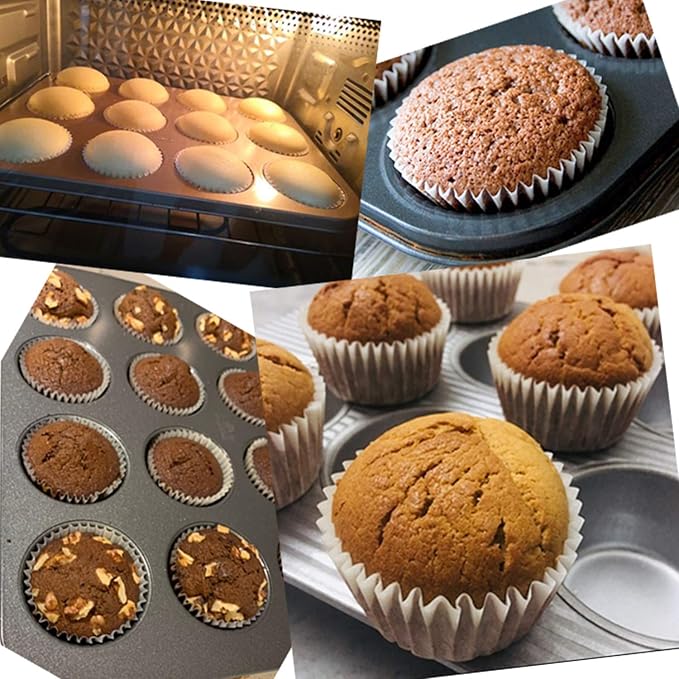 Tosnail 2000 Packs Standard Cupcake Liners Muffin Liner Muffin Wrappers Food Grade & Grease-Proof Paper Baking Cups - White