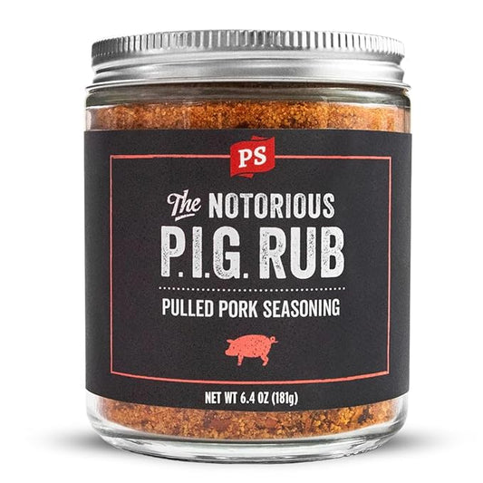 PS Seasoning Notorious PIG Pulled Pork Seasoning and Dry Rub - BBQ Rubs for Smoking and Grilling - Sweet and Smoky Pig BBQ Powder Rub Spice Blend for Ribs, Chops, Beef, Steaks, Chicken
