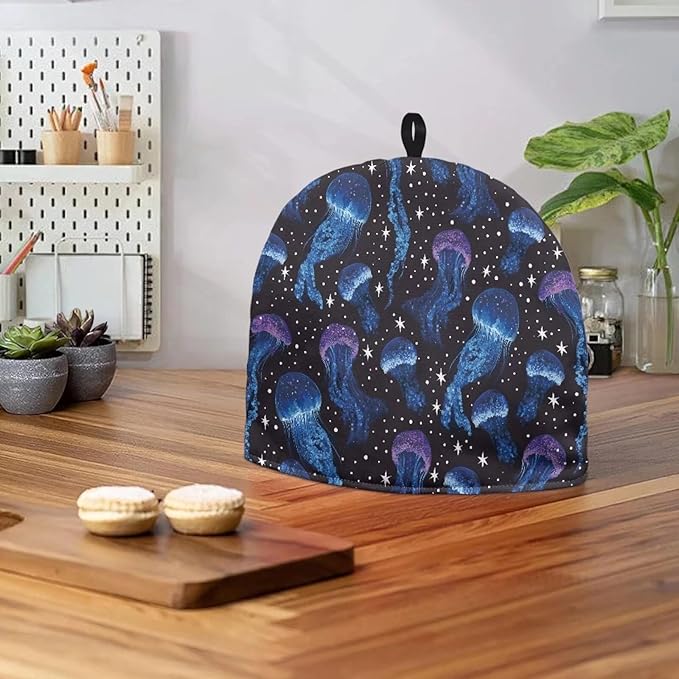 Glowing Jellyfish Tea Cozies Butterfly Tea Cozy for Teapot Insulated Stars Teapot Cozy Home Decor Tea Cosy for Teapot Kettle Kitchen Dust Cover