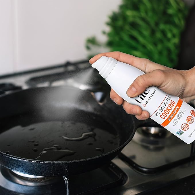 Chefs Life Brown Butter Cooking Spray - Cooking Oil Spray, Non Stick Olive Oil Spray with Avocado Oil and Grapeseed Oil for Cooking, Nonstick Baking Sprayer - 5 Fl Oz Spray Bottle