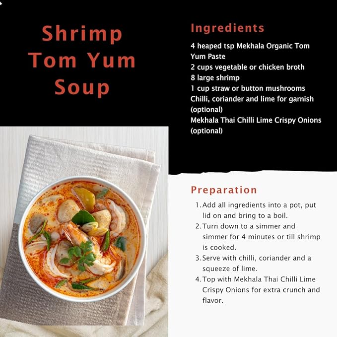 Mekhala Organic Thai Tom Yum Asian Cooking Paste. VEGAN. GLUTEN-FREE. Versatile. Medium Heat (3.53oz)