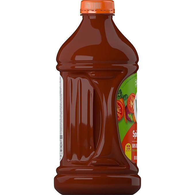 V8 Spicy Hot 100% Vegetable Juice, Vegetable Blend with Tomato Juice, 64 Ounce Bottle (Pack of 2)