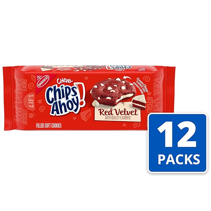 CHIPS AHOY! Chewy Red Velvet Cookies, 12 - 9.6 oz Packs