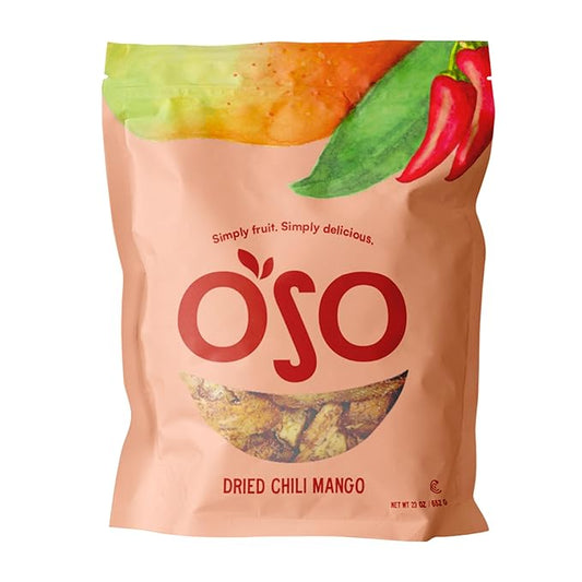 Oso Snacks Dried Chili Mango | No Sugar Added | No Preservatives | 100% Fruit | No GMO | Simply Fruit. Simply Delicious.