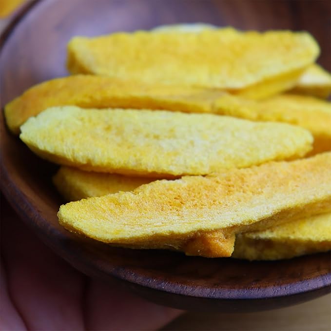 Freeze-dried mango block 4.93oz dried mango crisp fruit Dried mango slices snack food sweet and sour snack