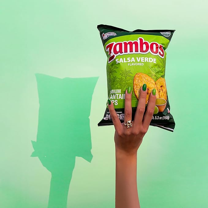 Zambos Plantain Chips Salsa Verde (Pack of 1)