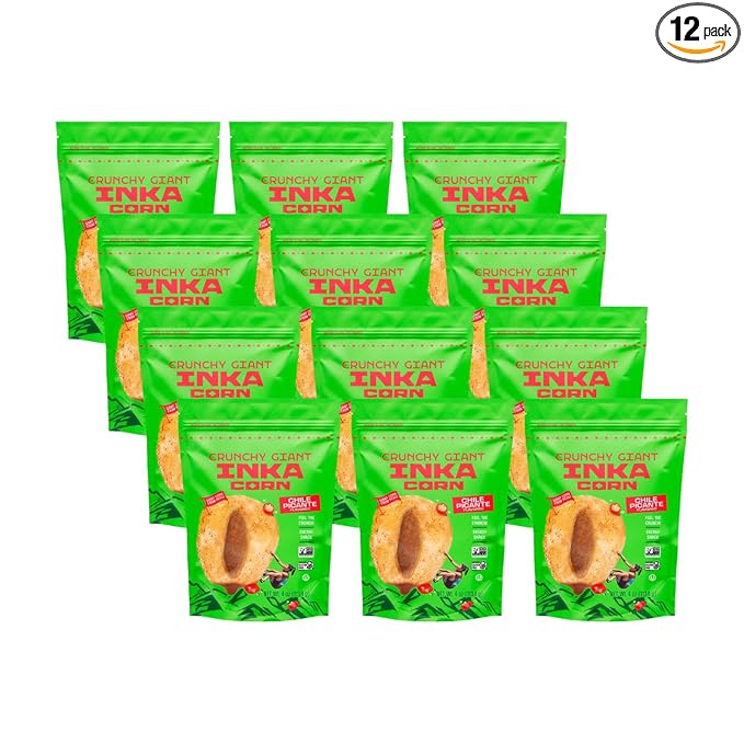 Inka Corn Giant Corn Chile Picante Doy Pack, 4 Ounce (Pack of 12)