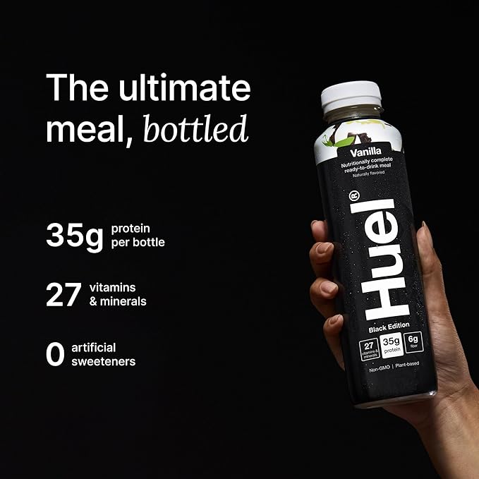 Huel Black Edition Ready-to-Drink | Vanilla Meal Replacement Shake | 35g High Protein Drink | 27