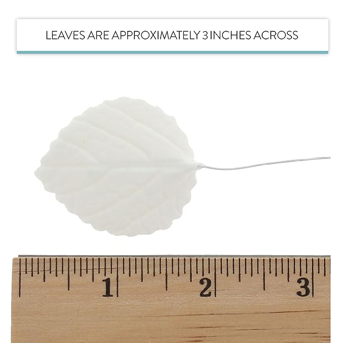 Global Sugar Art Hydrangea Leaves Sugar Cake Flowers Small White, 30 Count by Chef Alan Tetreault