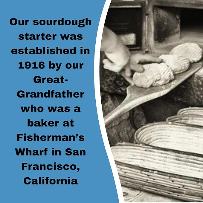 100 Year Old San Francisco Sourdough Starter | Our Great Grandfather's Starter from 1916 | Easy to follow instructions | Includes detailed instructions and recipe |