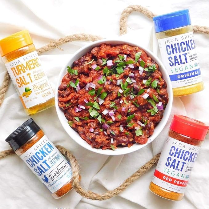 JADA Spices Chicken Salt Spice and Seasoning - Original, Turmeric Salt - Vegan, Keto & Paleo Friendly - Perfect for Cooking, BBQ, Grilling, Rubs, Popcorn and more