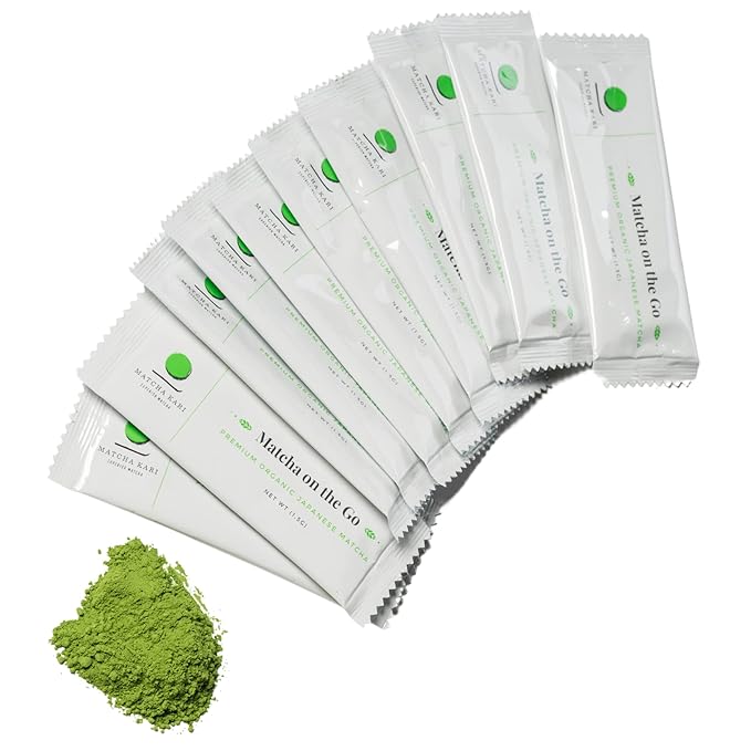 Matcha Green Tea Powder Single Serving Sticks, Dr. Weil's Ceremonial Organic Matcha Powder Singles Packets - Individual Tea Packets (24)