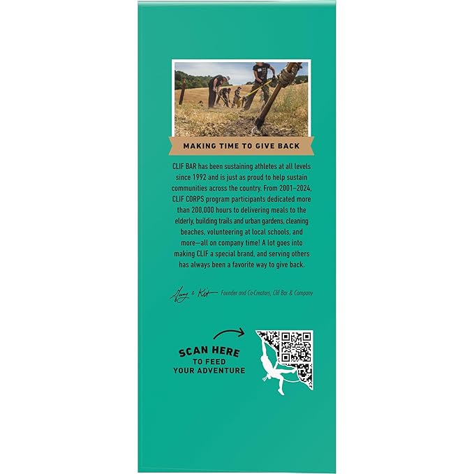 CLIF BAR - Cool Mint Chocolate with Caffeine - Made with Organic Oats - Energy Bars - Non-GMO - Plant Based Protein Bars (10 Pack)