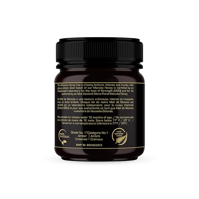 Tōtika Nature Mānuka Honey, 100% Pure Raw New Zealand Honey for Enhanced Well-Being and Digestive Health Benefits MGO 650+
