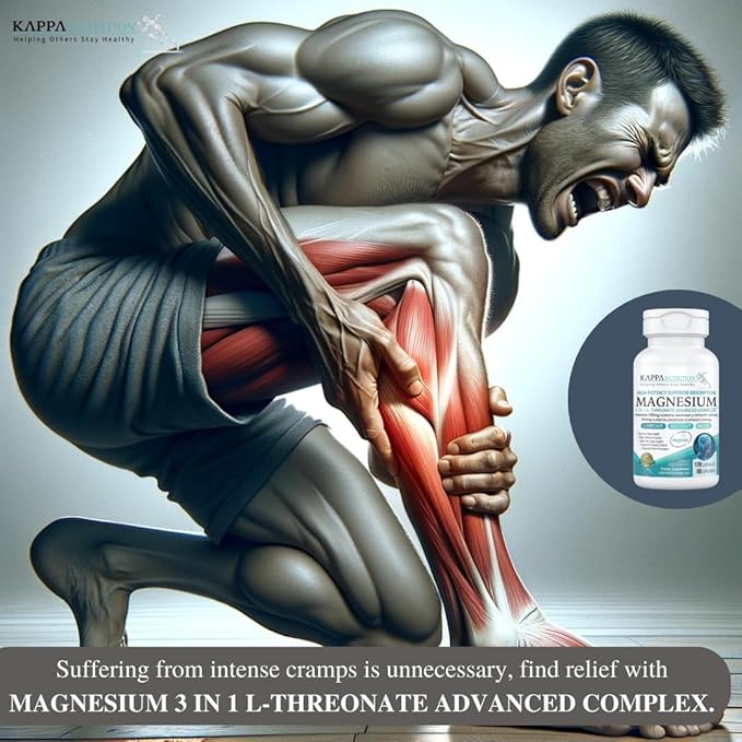 Kappa Nutrition Magbrain??Magnesium L-Threonate Plant-Based, 420mg Elemental Magnesium (3 Capsules) from 2,253mg, 120 Vegan Capsules, Brain, Sleep & Muscle Support.