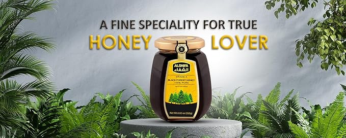 ALSHIFA Natural Honey 17.63oz (500g) | Pack of 3 | Raw & Pure Honey Unpasteurized | 100% Pure Wildflower Honey | No Added Sugar | Glass Bottle