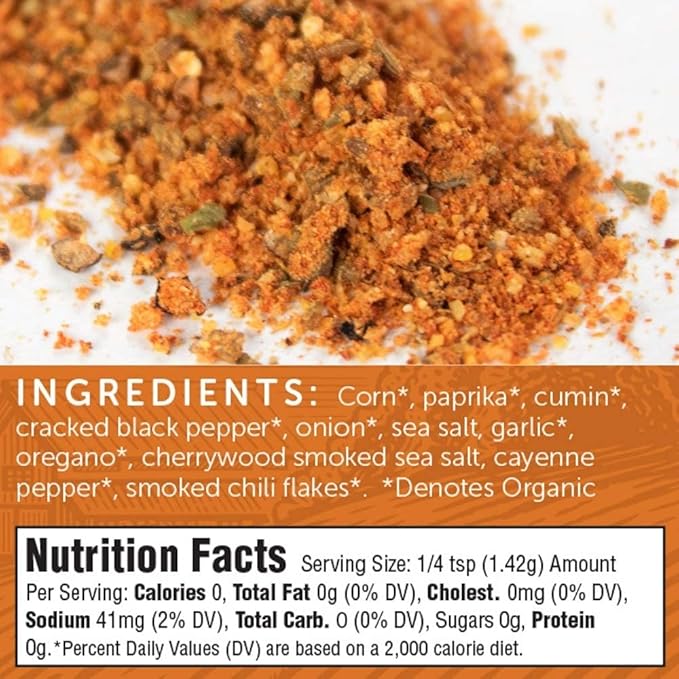 FreshJax Organic Smokey Southwest Grill Seasoning (6.1 oz Bottle) Non GMO, Gluten Free, Keto, Paleo, No Preservatives Southwest Spice Blend