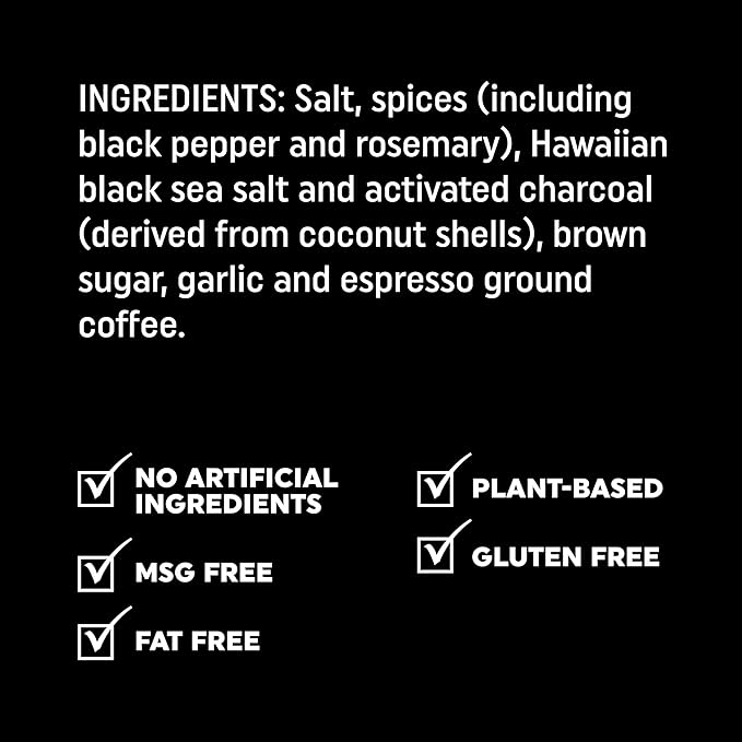 Fire & Smoke Society Black & Tan Steak Seasoning | BBQ Rubs, Steak Rub for Smoking and Grilling Meat | Steaks, Brisket, Burgers Dry BBQ Rubs and Spices | Medium 7 oz