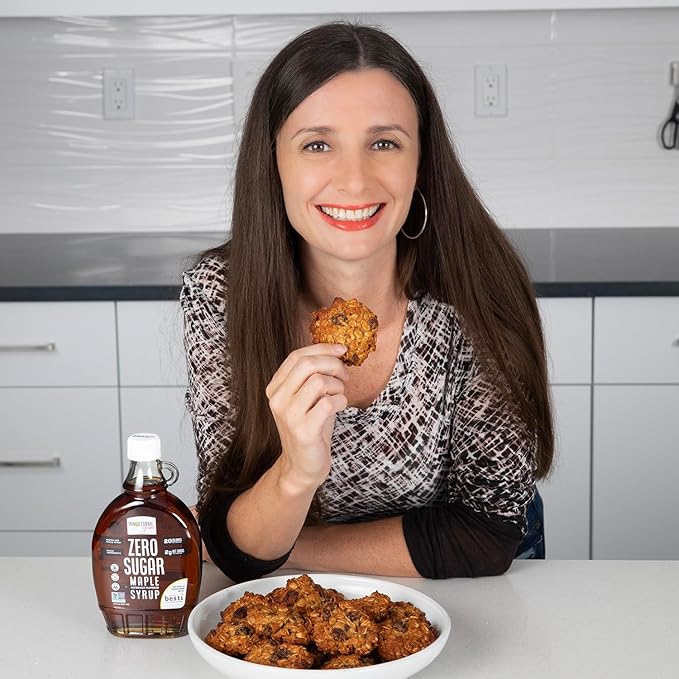 Wholesome Yum Zero Sugar Maple Syrup (Keto Maple Syrup) With Monk Fruit & Allulose - Natural Sugar Free Pancake Syrup - Non GMO, Low Carb, Gluten Free, Vegan, No Aftertaste (12 fl oz, 2 Pack)