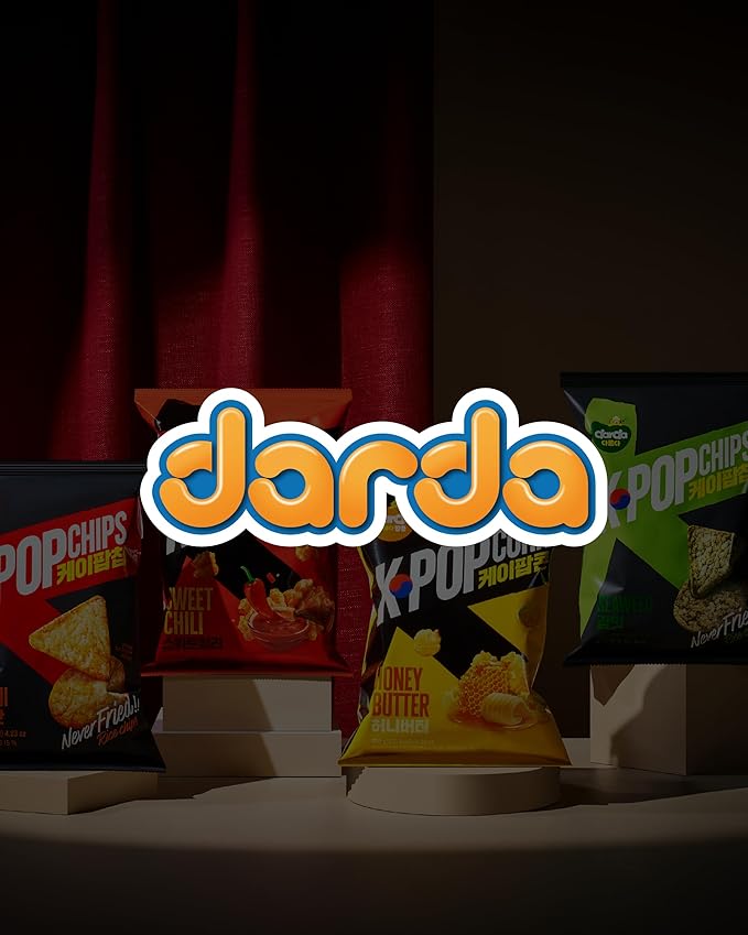 DARDA KPopcorn Hot Chili - Spicy Popcorn Snack with Bold Chili & Creamy Cheese Flavor, Crispy & Light, Low-Calorie, Non-Fried, Zero Cholesterol (2.64oz)