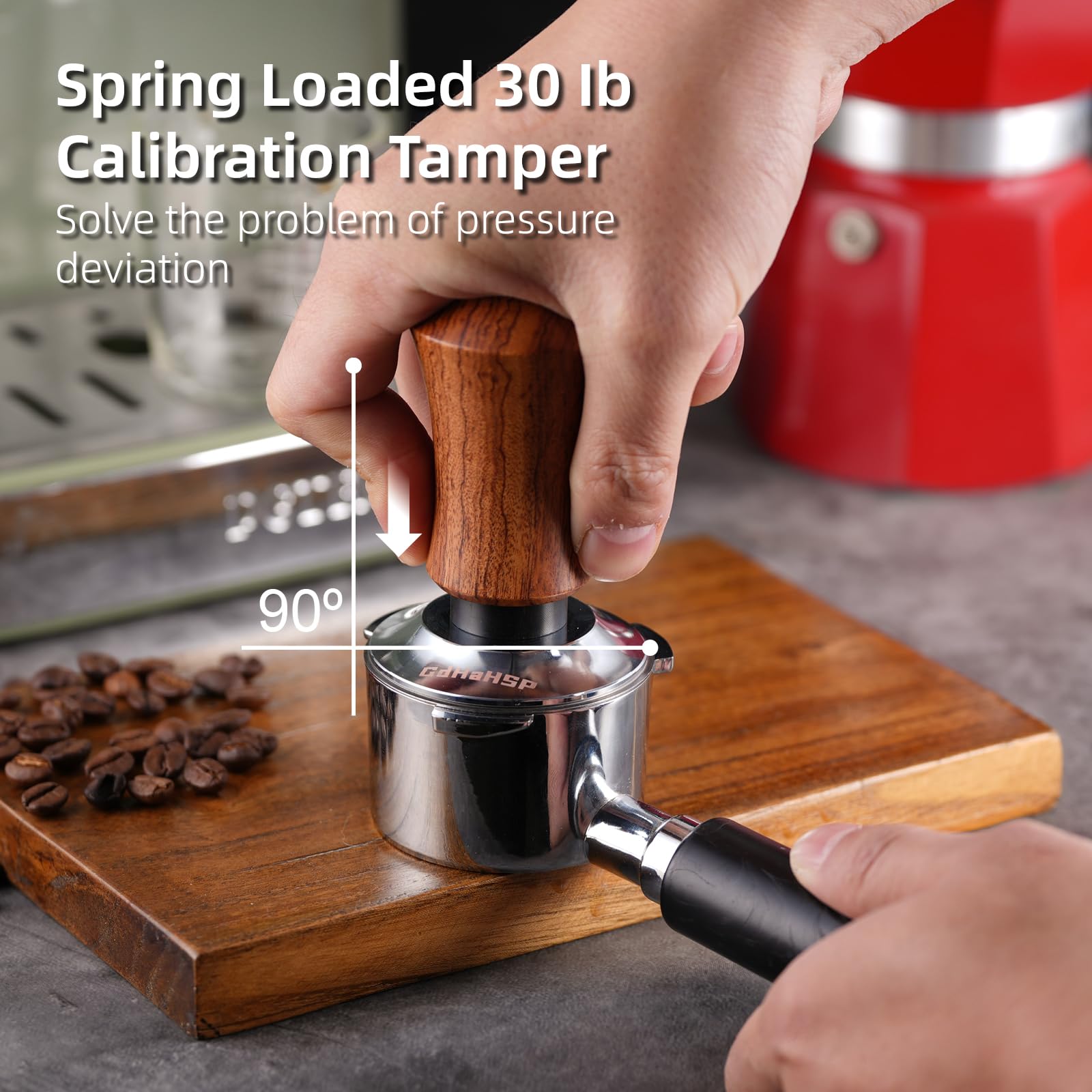GdHaHSP 51mm Espresso Accessories Kit with Tamper, WDT Tool and Funnel