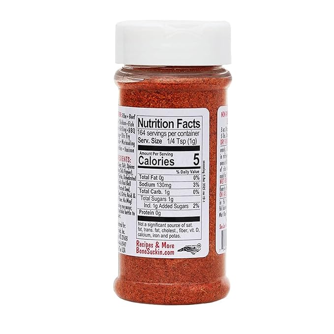 Bone Suckin' Original Seasoning & Rub, Gluten-Free, Non-GMO, Kosher, No Msg, Great on Ribs, Meat and Fish (5.8 Ounce, Pack of 3)