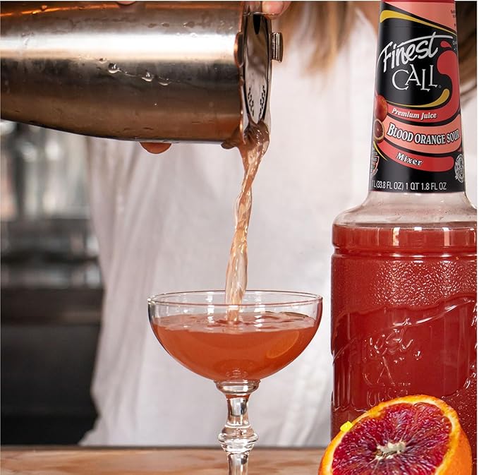 Finest Call Premium Blood Orange Sour Drink Mix, 1 Liter Bottle (33.8 Fl Oz), Pack of 3