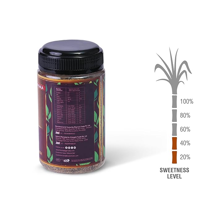 FOODIA Jaggery Masala GOLD Tea | 3 in 1 Premium Readymix with Jaggery, Tea Powder and Mix Masala Spices | 400gm