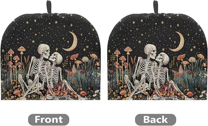 Skull Flower Teapot Cozy Keeping Warm Tea Pot Cover for Breakfast Warmer, Extra Thick Tea Cup Warmer Cozy for Women Gifts