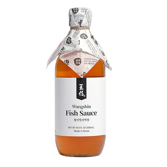 Wangshin Fish Sauce (16.9 fl oz/Aged 2 years) - Anchovy and Salt Fermented in a Korean Traditional Clay Pot