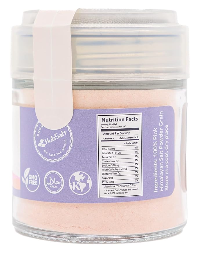 Himalayan Secrets Natural Pink Popcorn Salt Duster in Refillable Screen Shaker - 5 oz Healthy Unrefined Powder Salt Packed with Minerals - Kosher Certified