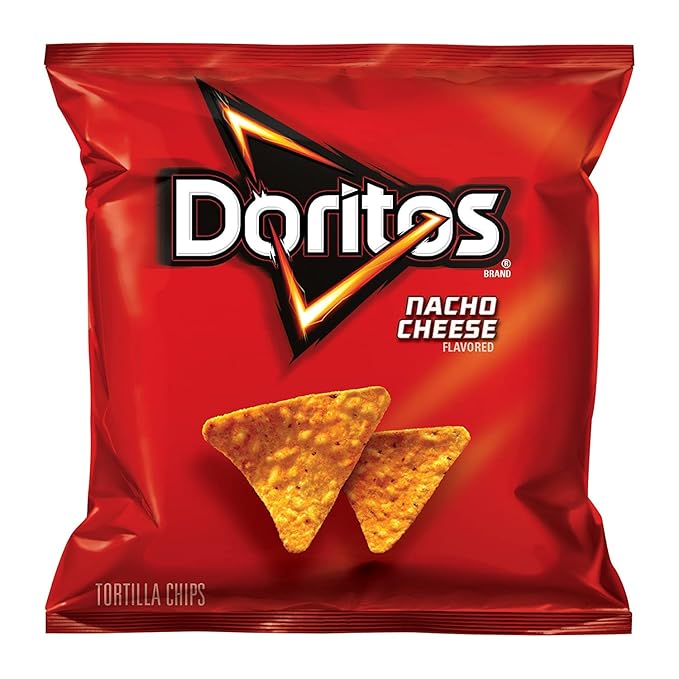 Doritos Flavored Tortilla Chips, Nacho Cheese, 1 Ounce (Pack of 104)