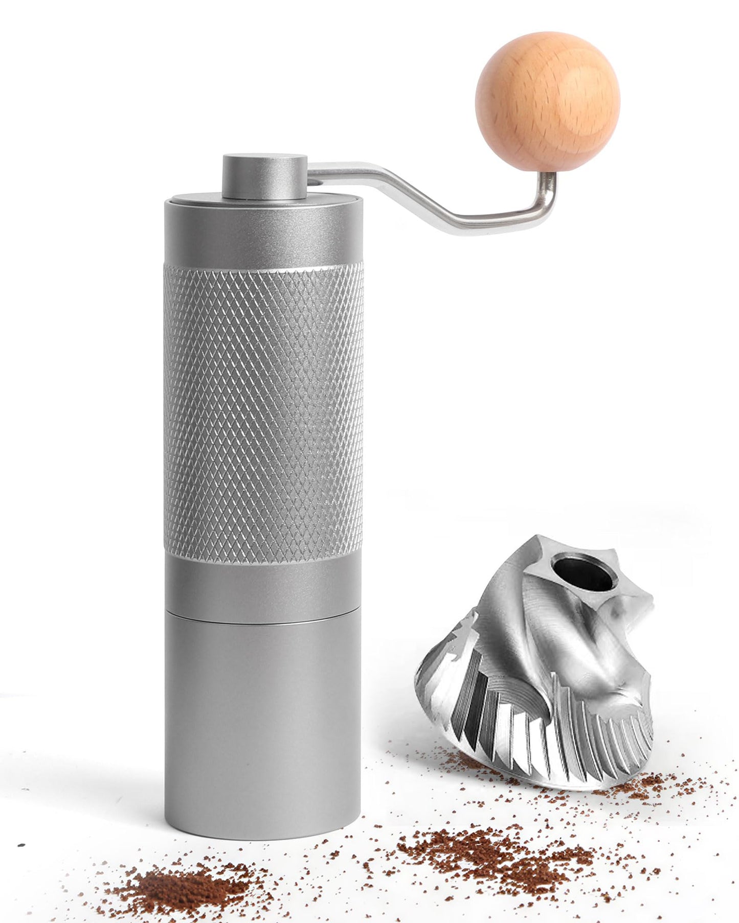 Pro Manual Coffee Grinder Stainless Steel Conical Burr With Adjustable Settings.Portable For