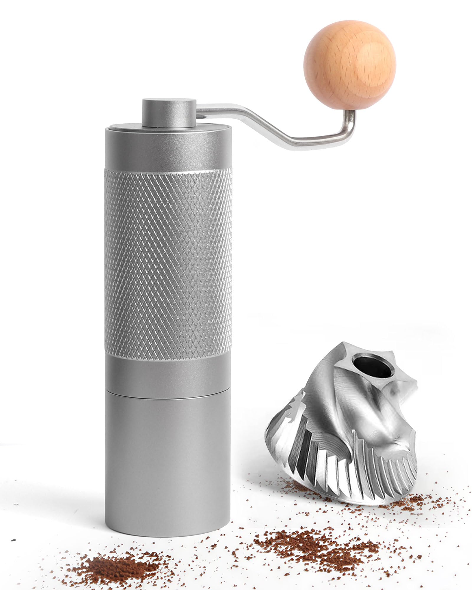 Pro Manual Coffee Grinder Stainless Steel Conical Burr With Adjustable Settings.Portable For