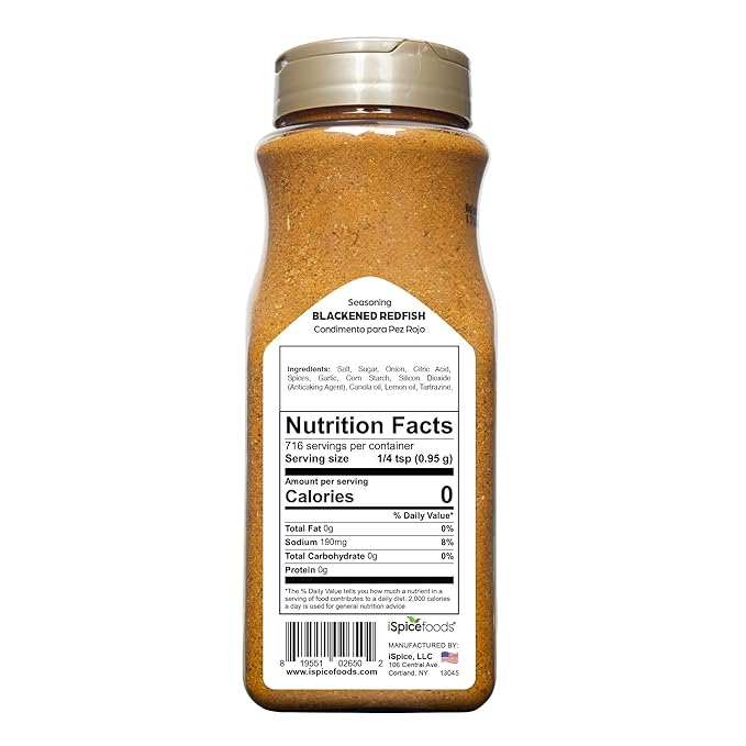 iSpice Seasoning | Blackened Redfish Seasoning | 24 oz | Bulk Size | Mixed Spices & Seasonings