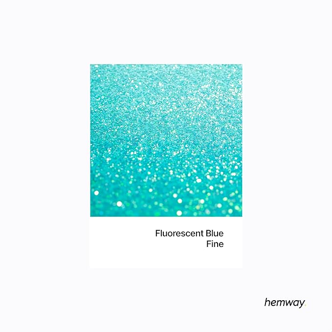 Hemway Premium Glitter Shaker - Fluorescent Blue | 130g Fine Metallic Flake Sequins for Resin & Epoxy Crafts | Craft Supplies for Tumblers, Festival, Art