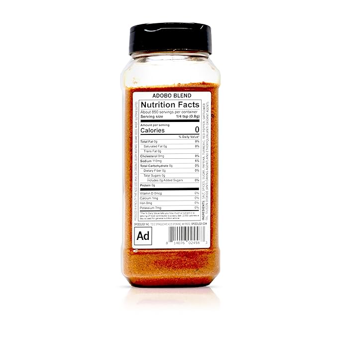 Spiceology – Adobo Latin Seasoning – Premium Adobo Spice Blend with Paprika, Turmeric & Red Pepper – Bold, Savory, and Perfect for Chicken, Pork, Beef & Veggies – Fresh Ground & Chef-Crafted – 24 oz