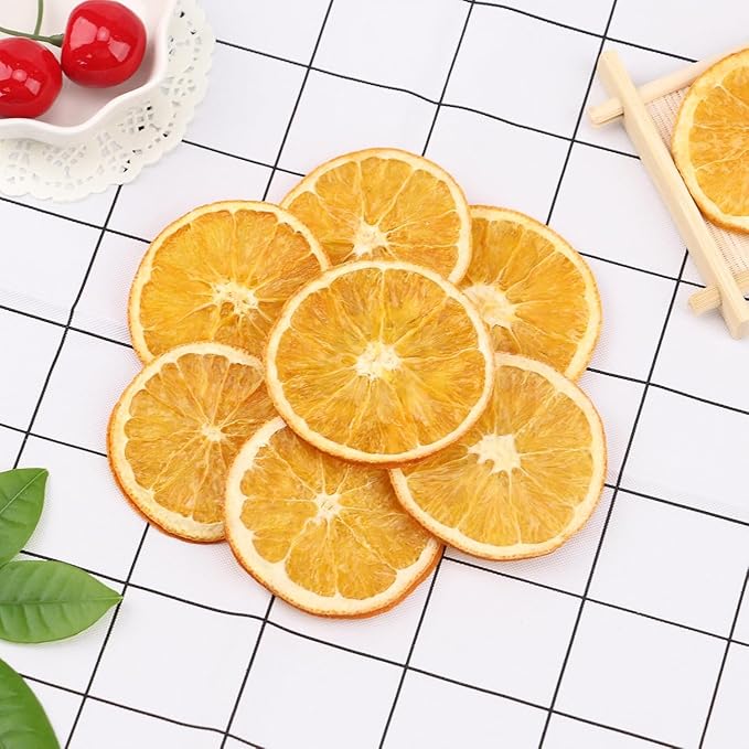 iGAOZM Dried Orange Slices,Dehydrated Oranges Slices For Cocktails,3.52oz/100g,No Sugar Added No Additives,Dried Citrus Fruit wheel For Drinks,Cakes,Citrus Garnish