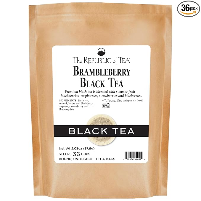 The Republic of Tea, Brambleberry Black Tea, 36 Tea Bags