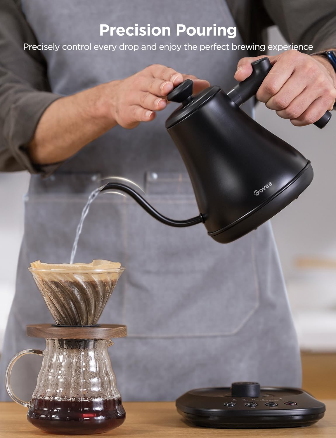Govee Smart Electric Kettle, WiFi Variable Temperature Gooseneck Tea Kettle