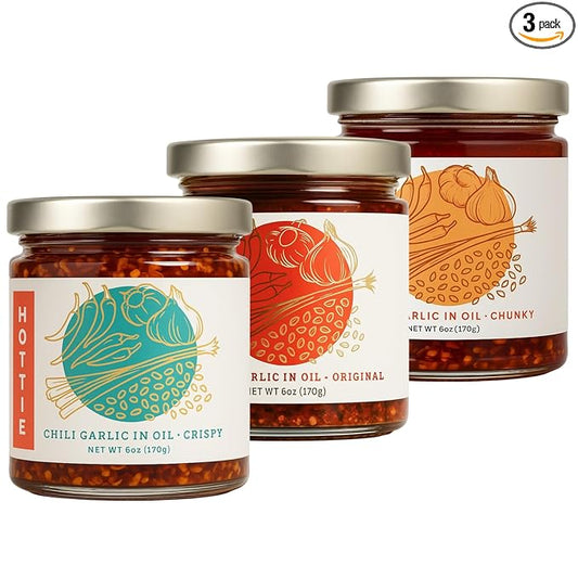 Umami Hottie Trio - Japanese Chili Oil Combo Pack | Chunky, Crispy & Original Flavors | Vegan